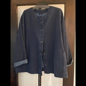 J Jill Pure Jill Indigo Jacket LARGE EUC